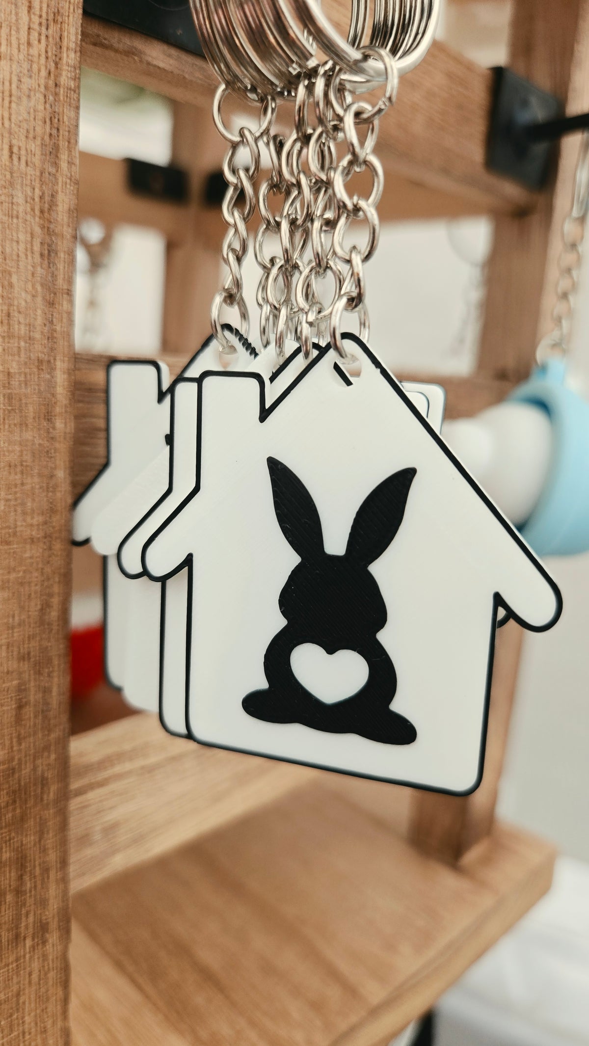 Bunny House Keychain